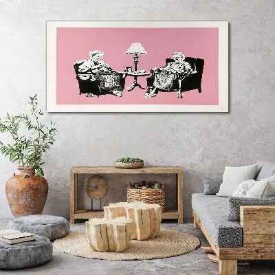 Grandmas in pink Canvas print