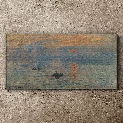 Impressionism monet sunrise Canvas print