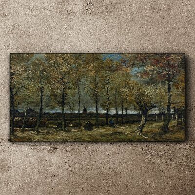 Autumn walk in the park Canvas print