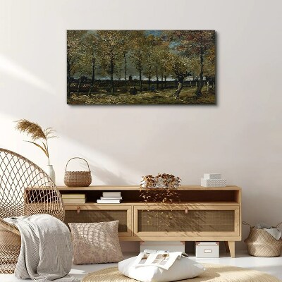 Autumn walk in the park Canvas print