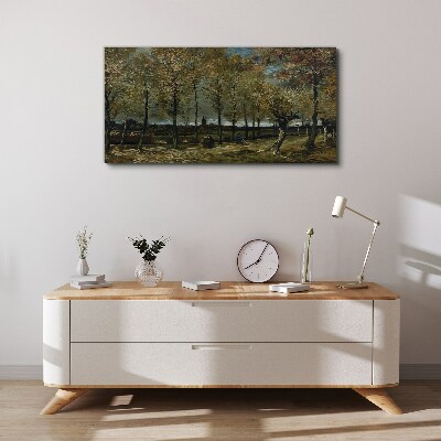 Autumn walk in the park Canvas print