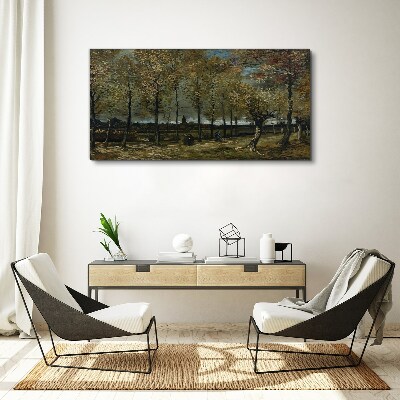 Autumn walk in the park Canvas print