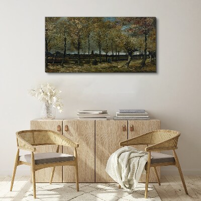 Autumn walk in the park Canvas print