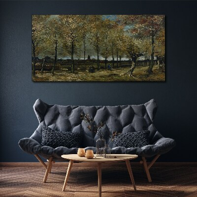 Autumn walk in the park Canvas print