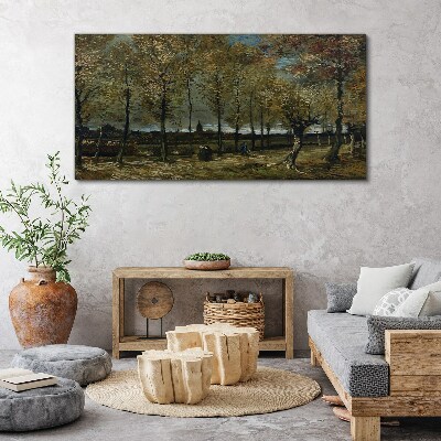 Autumn walk in the park Canvas print