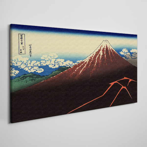Mount Fuji in spring weather Canvas print