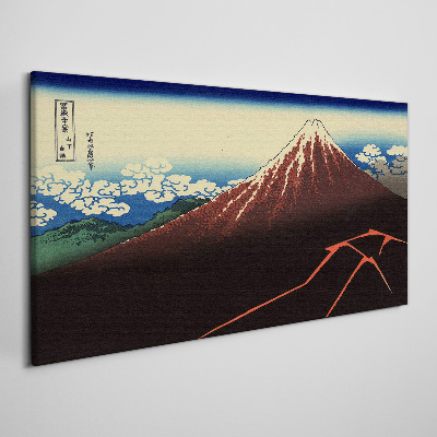 Mount Fuji in spring weather Canvas print