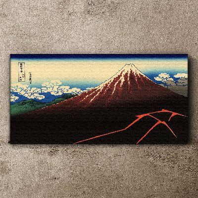 Mount Fuji in spring weather Canvas print