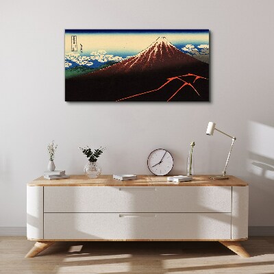 Mount Fuji in spring weather Canvas print