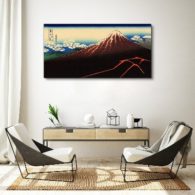 Mount Fuji in spring weather Canvas print
