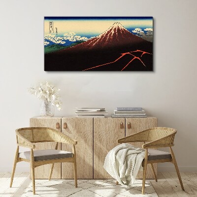Mount Fuji in spring weather Canvas print