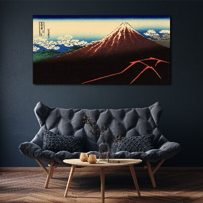 Mount Fuji in spring weather Canvas print