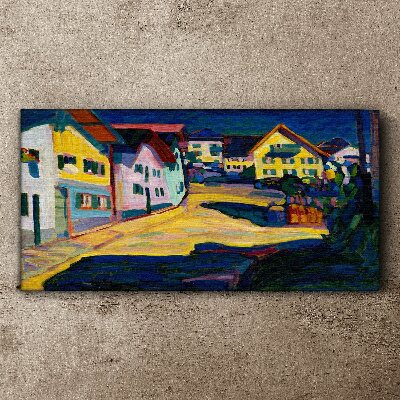 Colorful Countryside Scenery at Night Canvas print