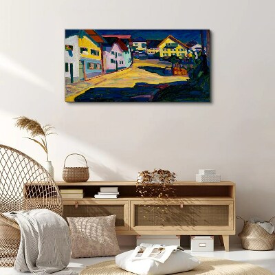 Colorful Countryside Scenery at Night Canvas print