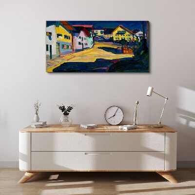 Colorful Countryside Scenery at Night Canvas print