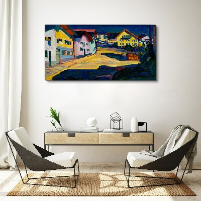 Colorful Countryside Scenery at Night Canvas print