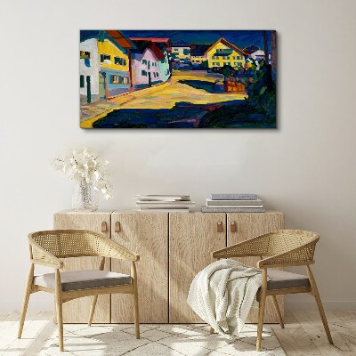 Colorful Countryside Scenery at Night Canvas print