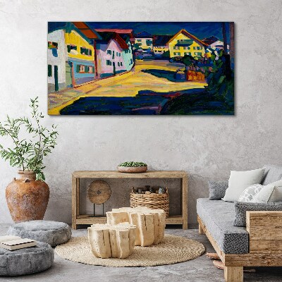 Colorful Countryside Scenery at Night Canvas print