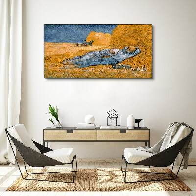 Resting among the golden fields Canvas print