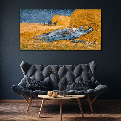 Resting among the golden fields Canvas print