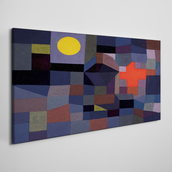 Abstract composition with the sun Canvas print