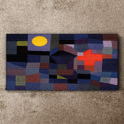 Abstract composition with the sun Canvas print