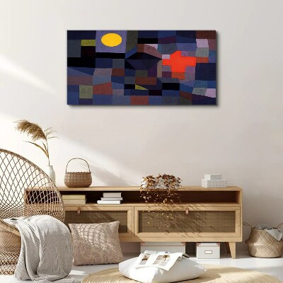 Abstract composition with the sun Canvas print
