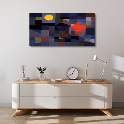 Abstract composition with the sun Canvas print
