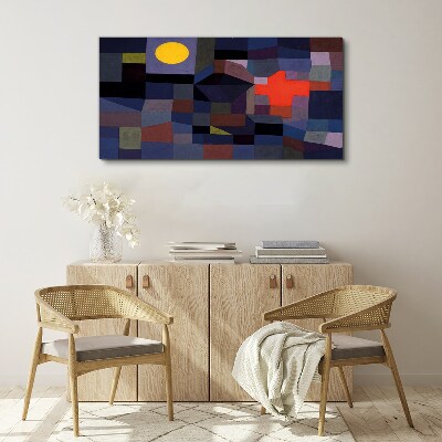 Abstract composition with the sun Canvas print