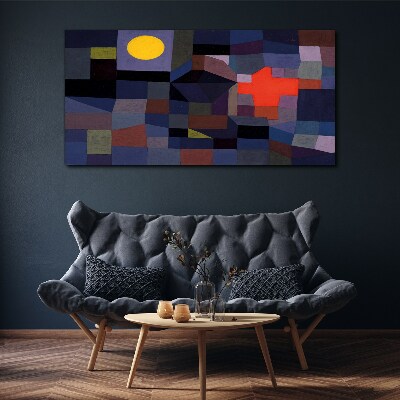Abstract composition with the sun Canvas print