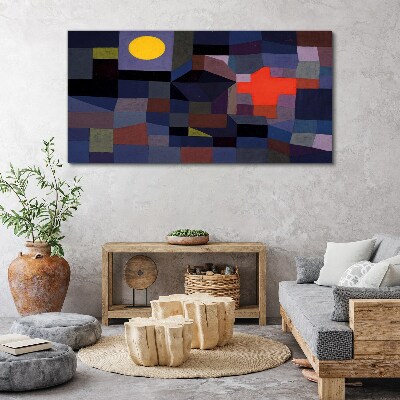 Abstract composition with the sun Canvas print