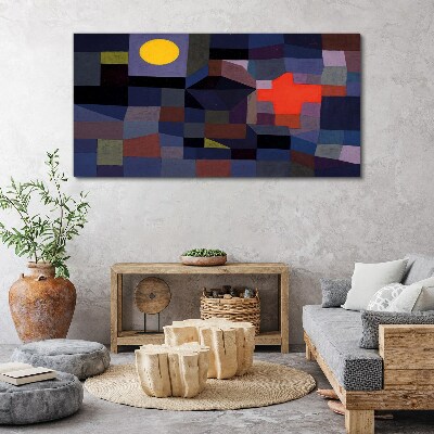 The fire of the fullness of the moon Canvas print