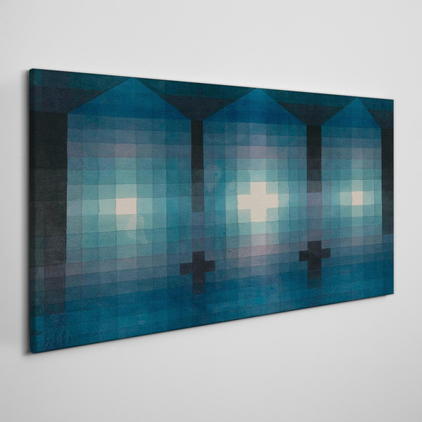 3D light in blue tones Canvas print