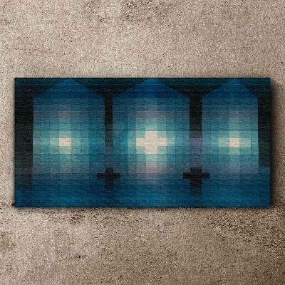 3D light in blue tones Canvas print