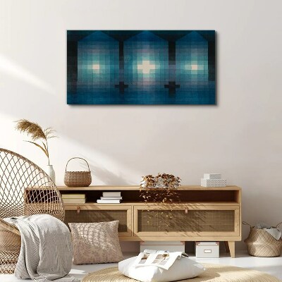 3D light in blue tones Canvas print