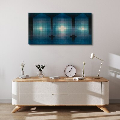 3D light in blue tones Canvas print