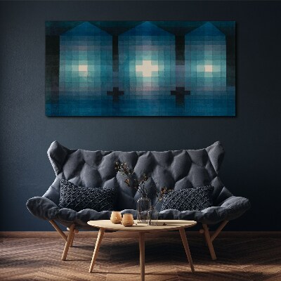 3D light in blue tones Canvas print