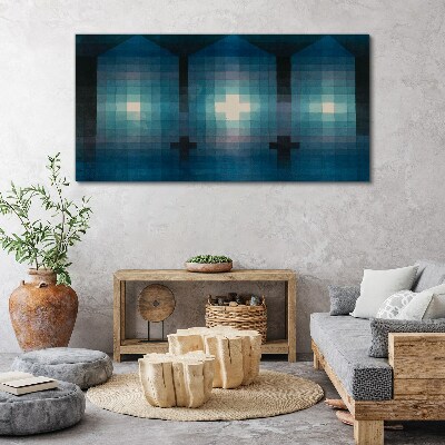 3D light in blue tones Canvas print