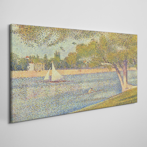 Sails on calm water Canvas Wall art