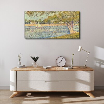 Sails on calm water Canvas Wall art