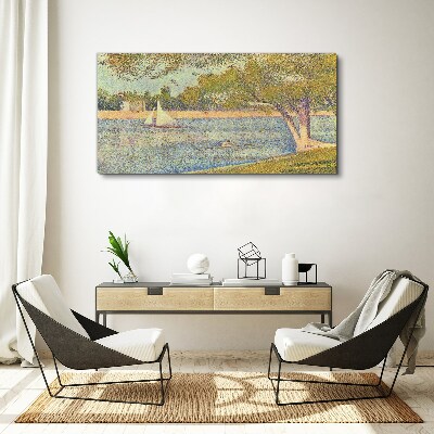 Sails on calm water Canvas Wall art