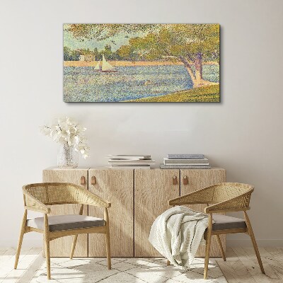 Sails on calm water Canvas Wall art