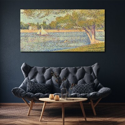 Sails on calm water Canvas Wall art