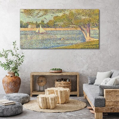 Sails on calm water Canvas Wall art