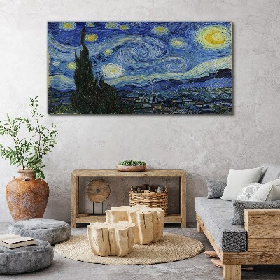 Starry Night Over the Rhone Canvas Wall art