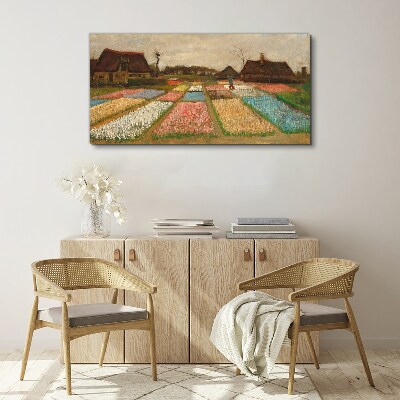 Spring tulip fields Canvas Wall art