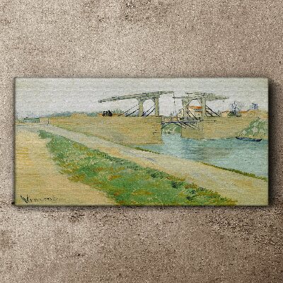 Bridges over water Canvas Wall art