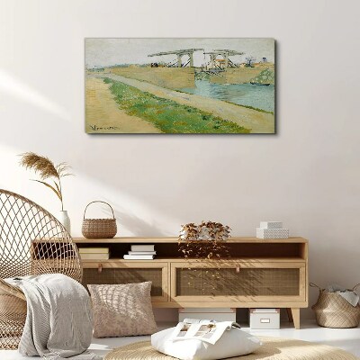 Bridges over water Canvas Wall art
