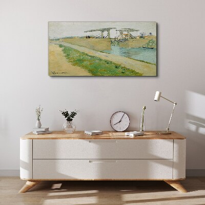 Bridges over water Canvas Wall art