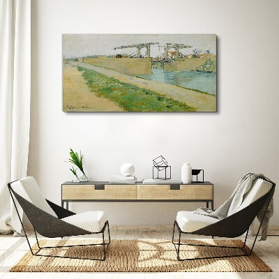 Bridges over water Canvas Wall art